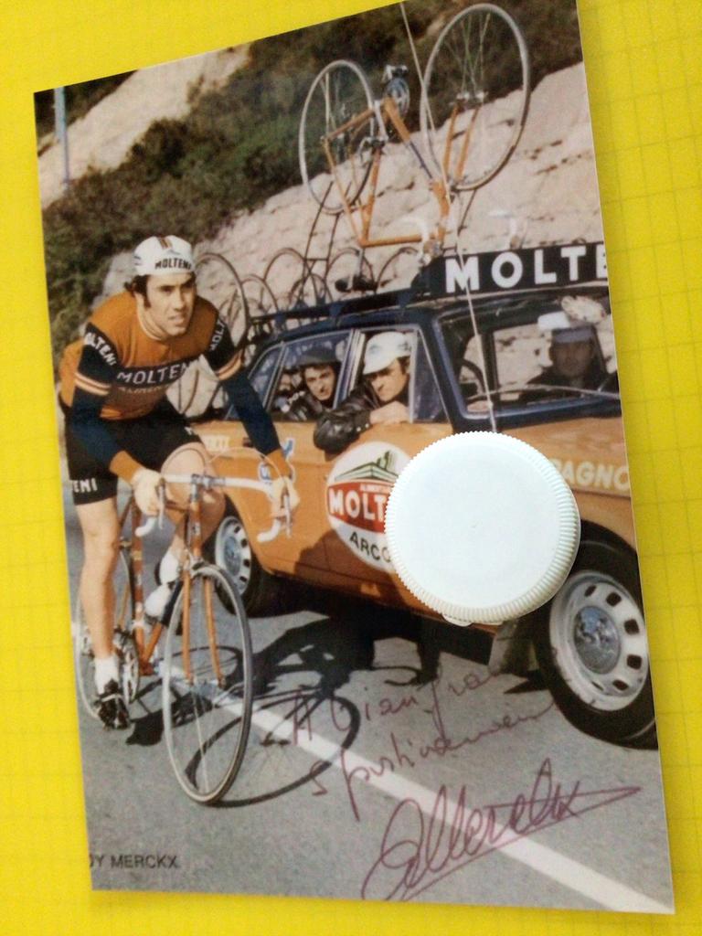 wielerfoto  team molteni  eddy merckx, Verzenden, Zo goed als nieuw