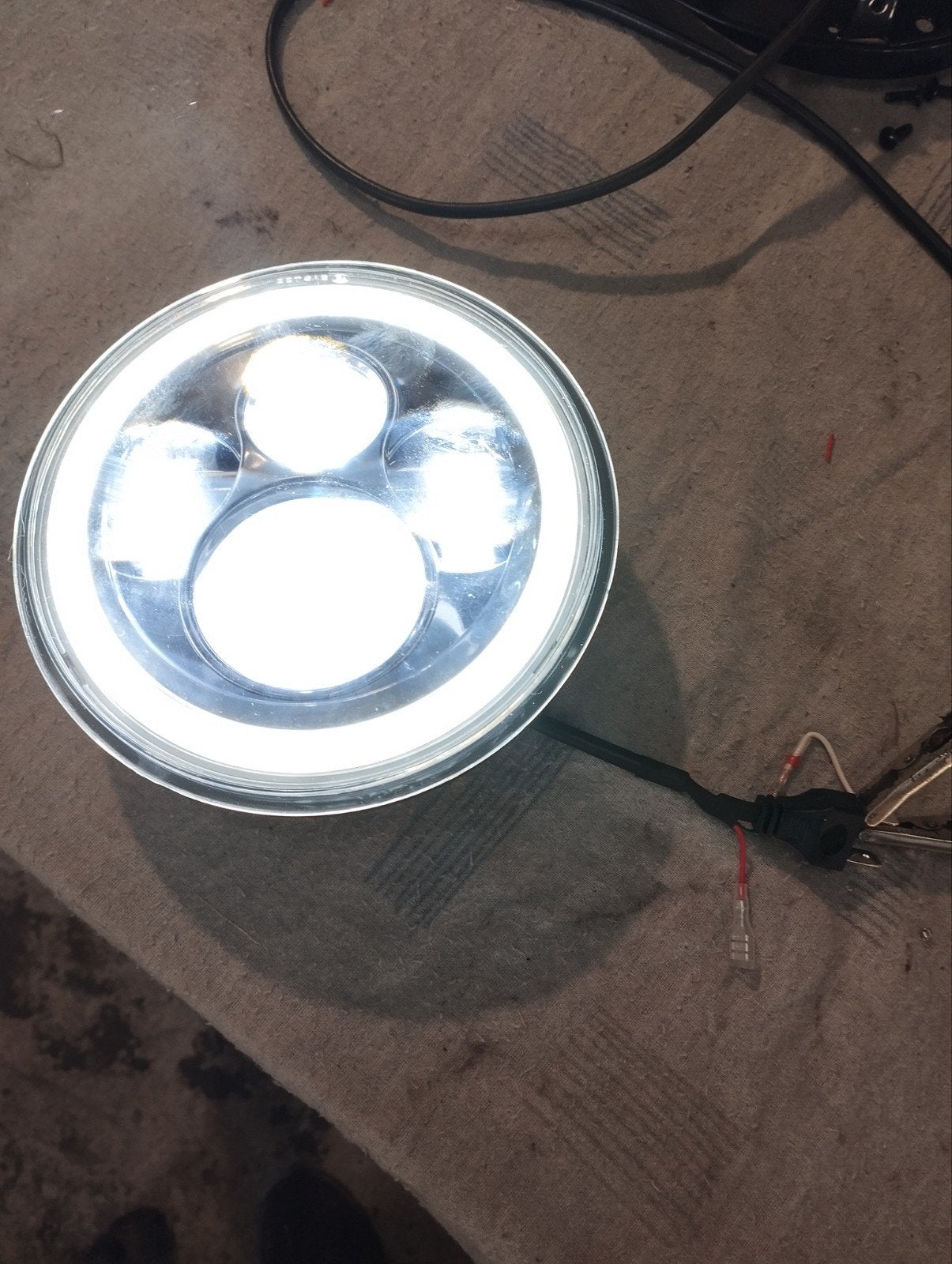 LED koplamp optiek Harley daymaker, Motoren, Ophalen
