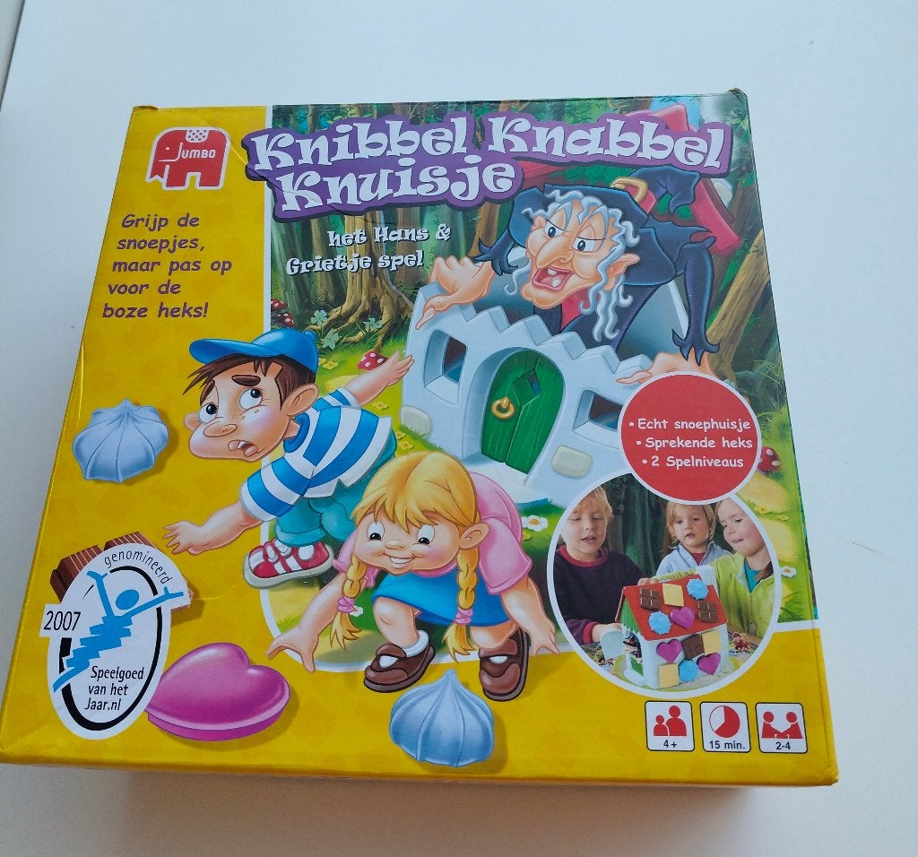 Knibbel Knabbel Knuisje: Hans en Grietje spel, Drie of vier spelers, Ophalen, Gebruikt, JUMBO