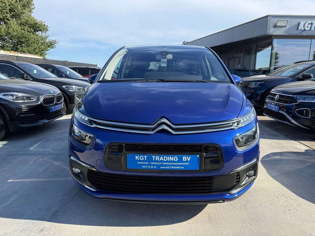 Citroën C4 Spacetourer 1.2i 130PK NAVIGATIE CARPLAY LED CAM, Auto's, Citroën, Stof, Gebruikt, 1199 cc, Blauw