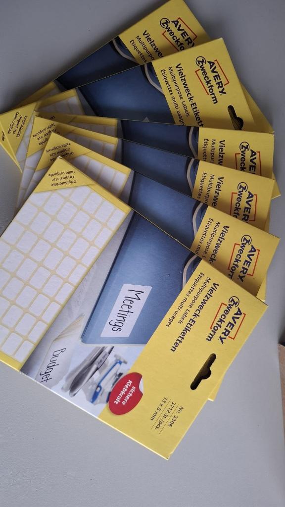 6 pakken Avery etiketten nr 3306, Enlèvement