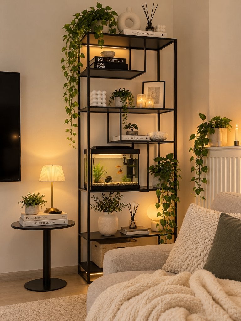 Grande armoire ouverte en métal noir, Maison & Meubles, 25 à 50 cm, Avec tablette(s), Moins de 150 cm, Métal