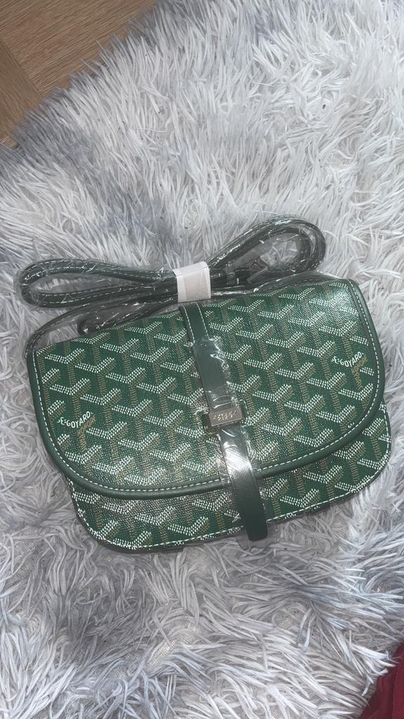 Goyard tas, Nieuw, Leer, Groen, Ophalen