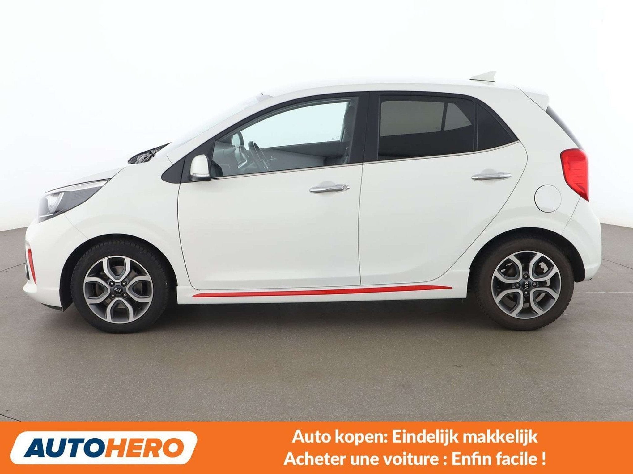 Kia Picanto 1.0 GT Line (bj 2020), Auto's, Kia, Voorwielaandrijving, 4 zetels, Gebruikt, Wit