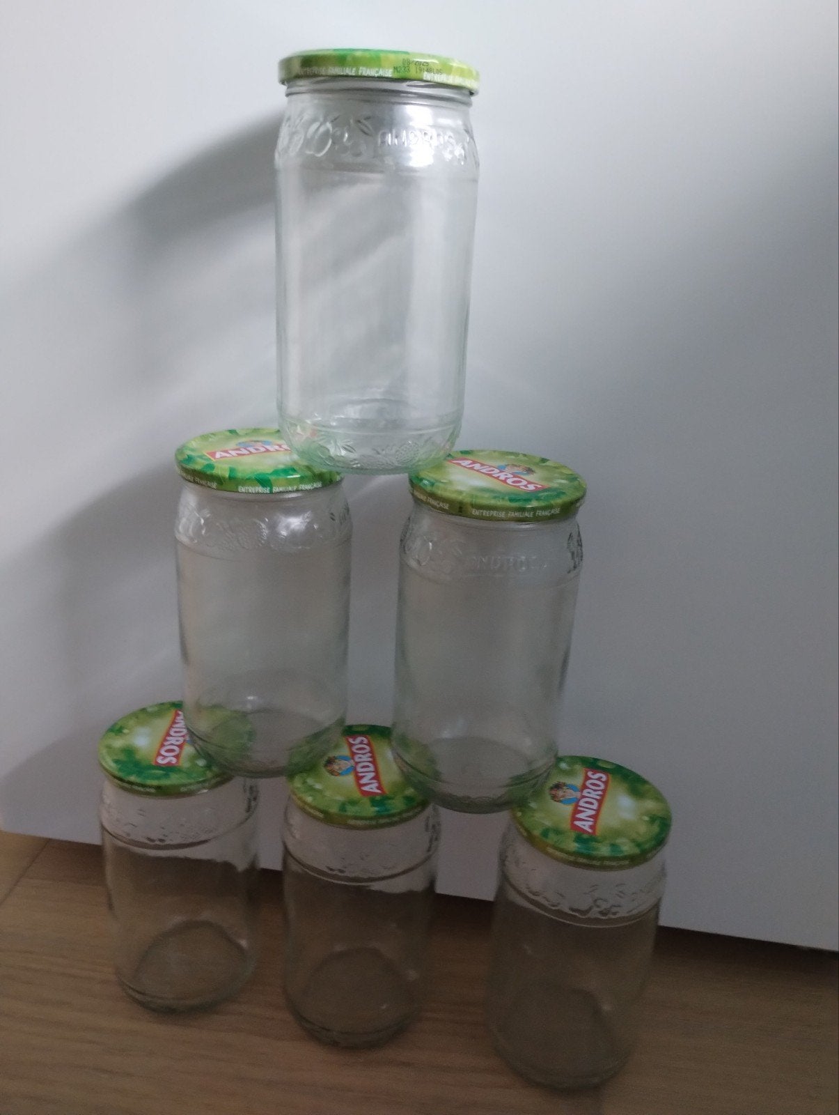 6 glazen bokalen van 1 kg, Ophalen
