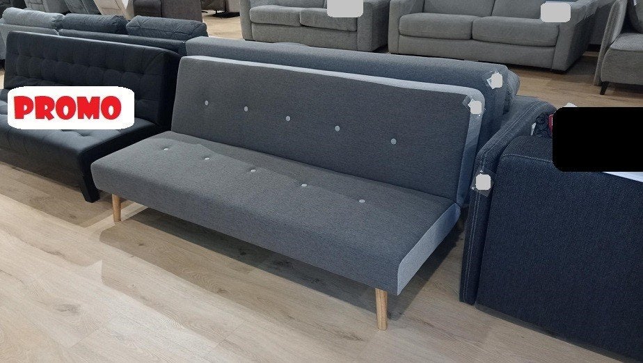 2SP Promo Slaapbanken 'Wally' in grijs stof 180cm +Levering, Neuf, 90 cm, Gris, Enlèvement ou Envoi