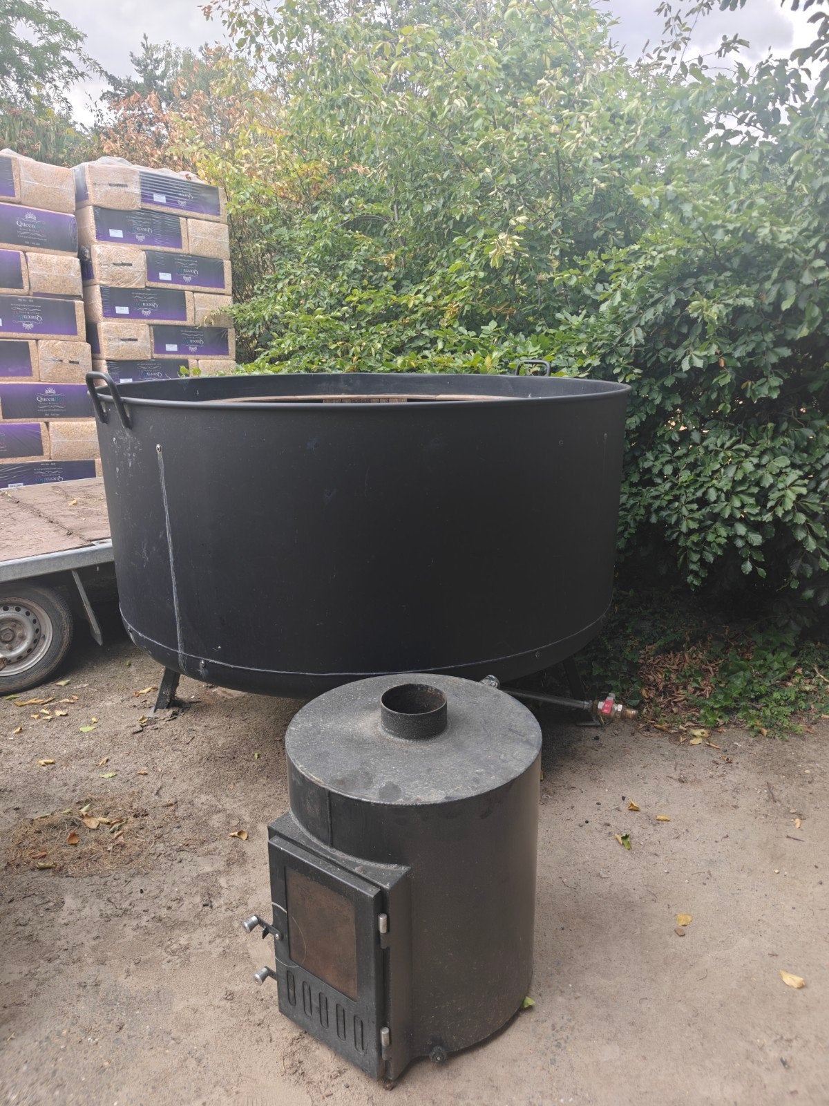 unieke hottub, Ophalen