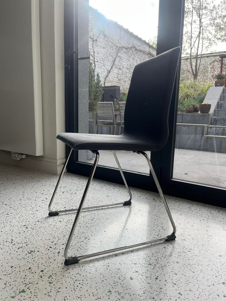 6 eetkamer stoelen donkergrijs - sledestoel - Ikea lillanas, Huis en Inrichting, Stoelen, Ophalen, Gebruikt, Vijf, Zes of meer stoelen