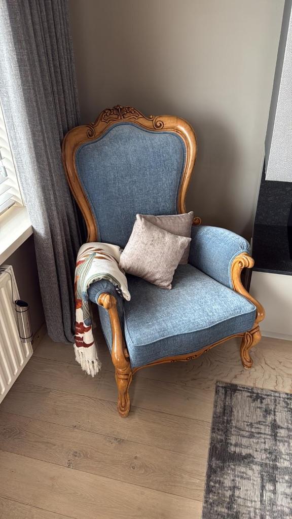 Fauteuil Louis XV stijl, Maison & Meubles, 75 à 100 cm, Comme neuf, Enlèvement, 100 à 125 cm