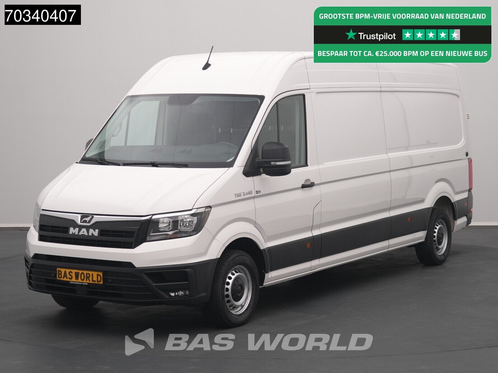 MAN TGE 3.140 Automaat L4H3 Airco Cruise Camera Euro6 L3H2 L, Automaat, Stof, Euro 6, 4 cilinders