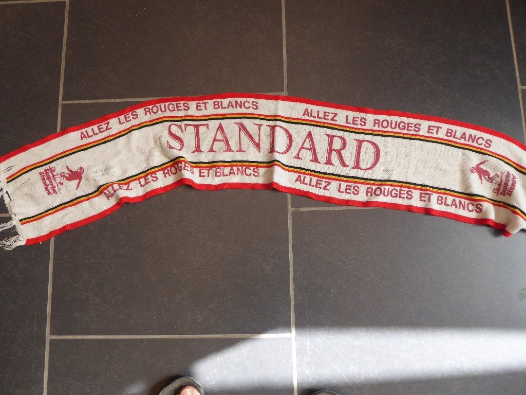standard de liège , allez les rouges et blancs supporter ..., Enlèvement ou Envoi, Utilisé, Fanion ou Écharpe