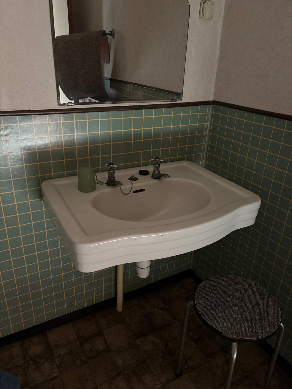 Wasbak porselein, Huis en Inrichting, Ophalen, Gebruikt, 100 tot 150 cm, 50 tot 100 cm