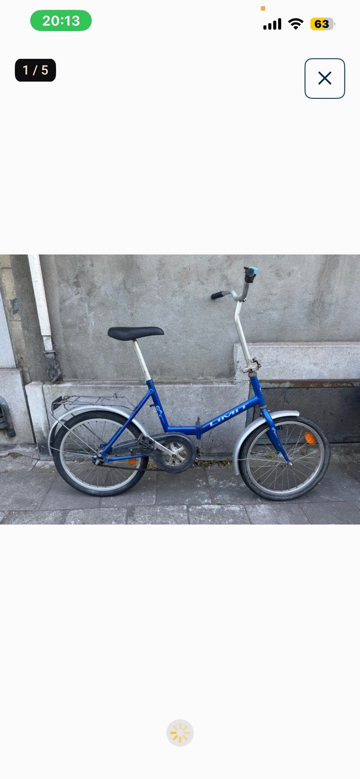 Plooifiets, Fietsen en Brommers, Fietsen | Vouwfietsen, Ophalen, Gebruikt, Terugtraprem