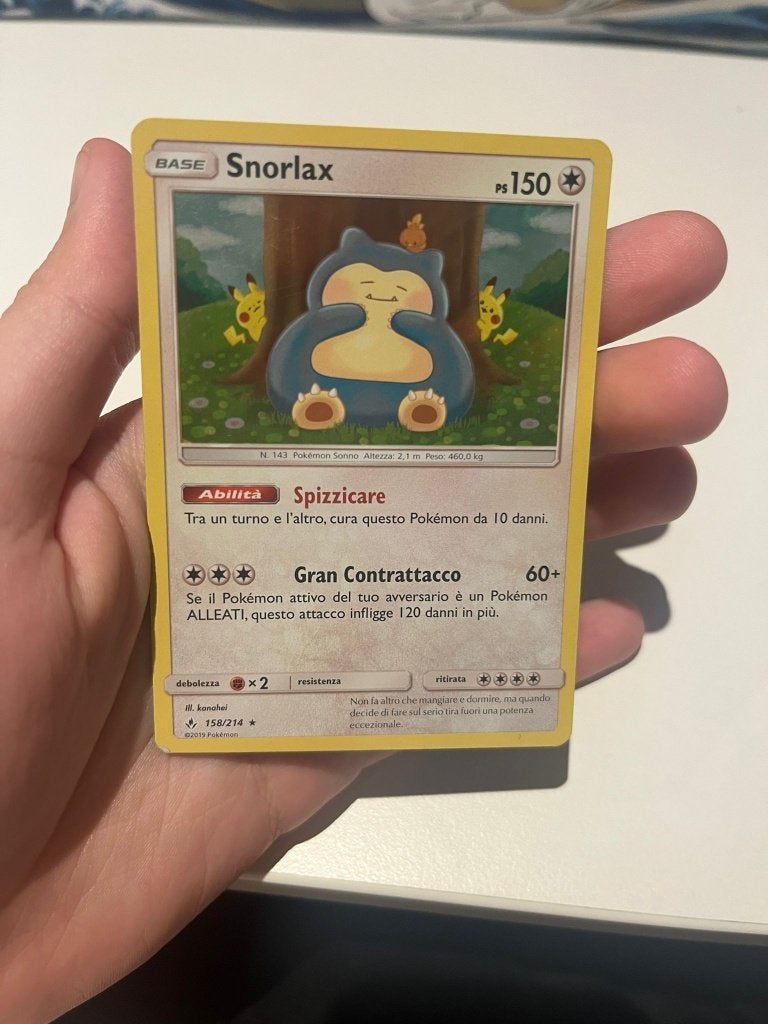 Snorlax Holo 158/214 Unbroken Bonds, Enlèvement, Utilisé, Cartes en vrac, Foil