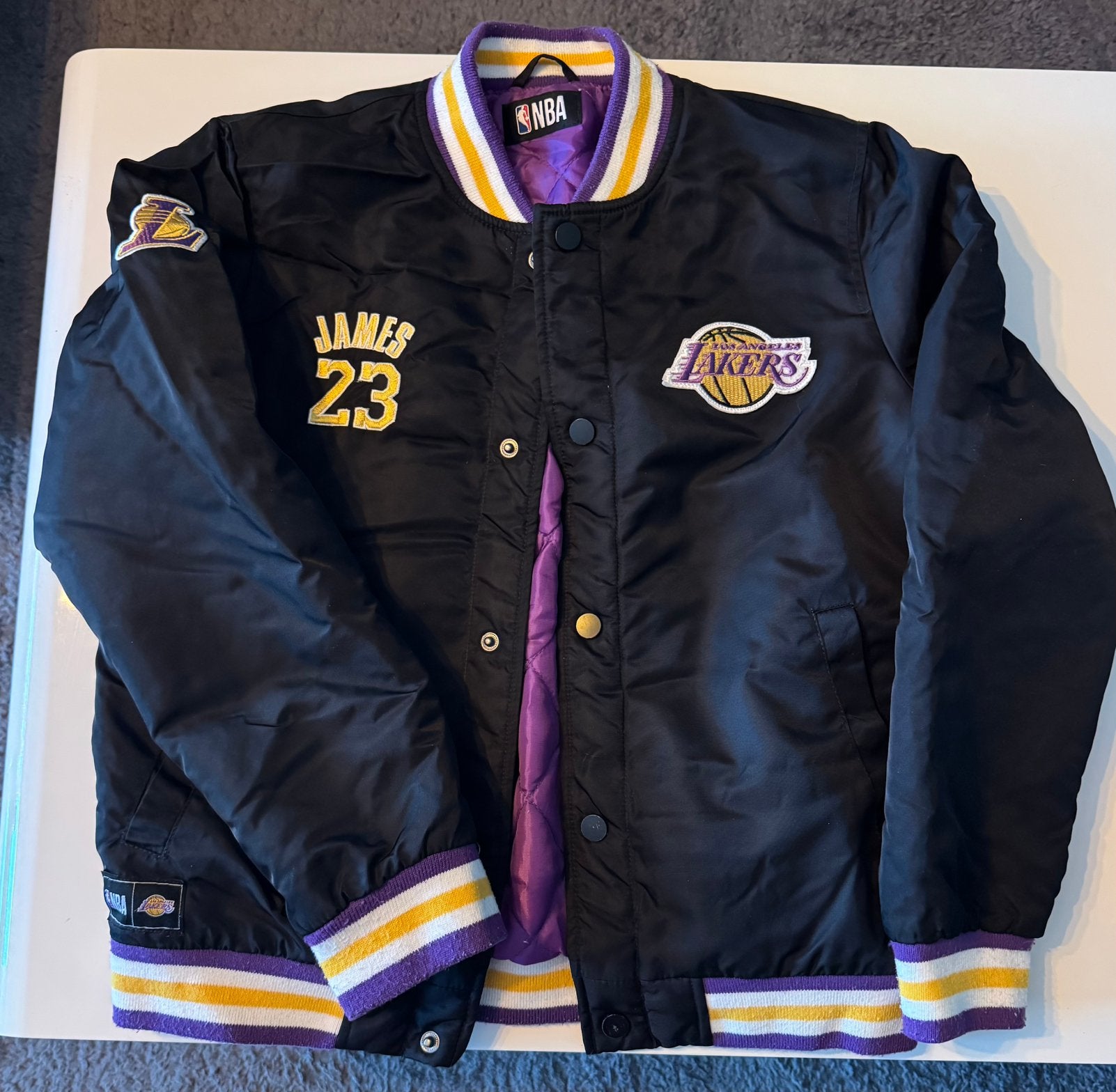 Bomberjack / Baseball Jacket 11/12 jaar, Kleding | Heren, Jassen | Zomer, Ophalen, Zo goed als nieuw, Zwart
