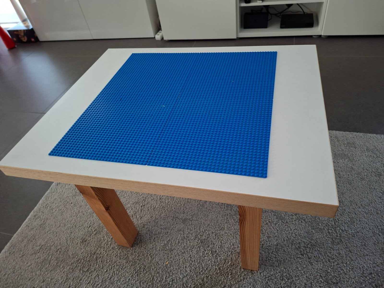 Stevige houten legotafel 60x 75 cm, Ophalen, Zo goed als nieuw