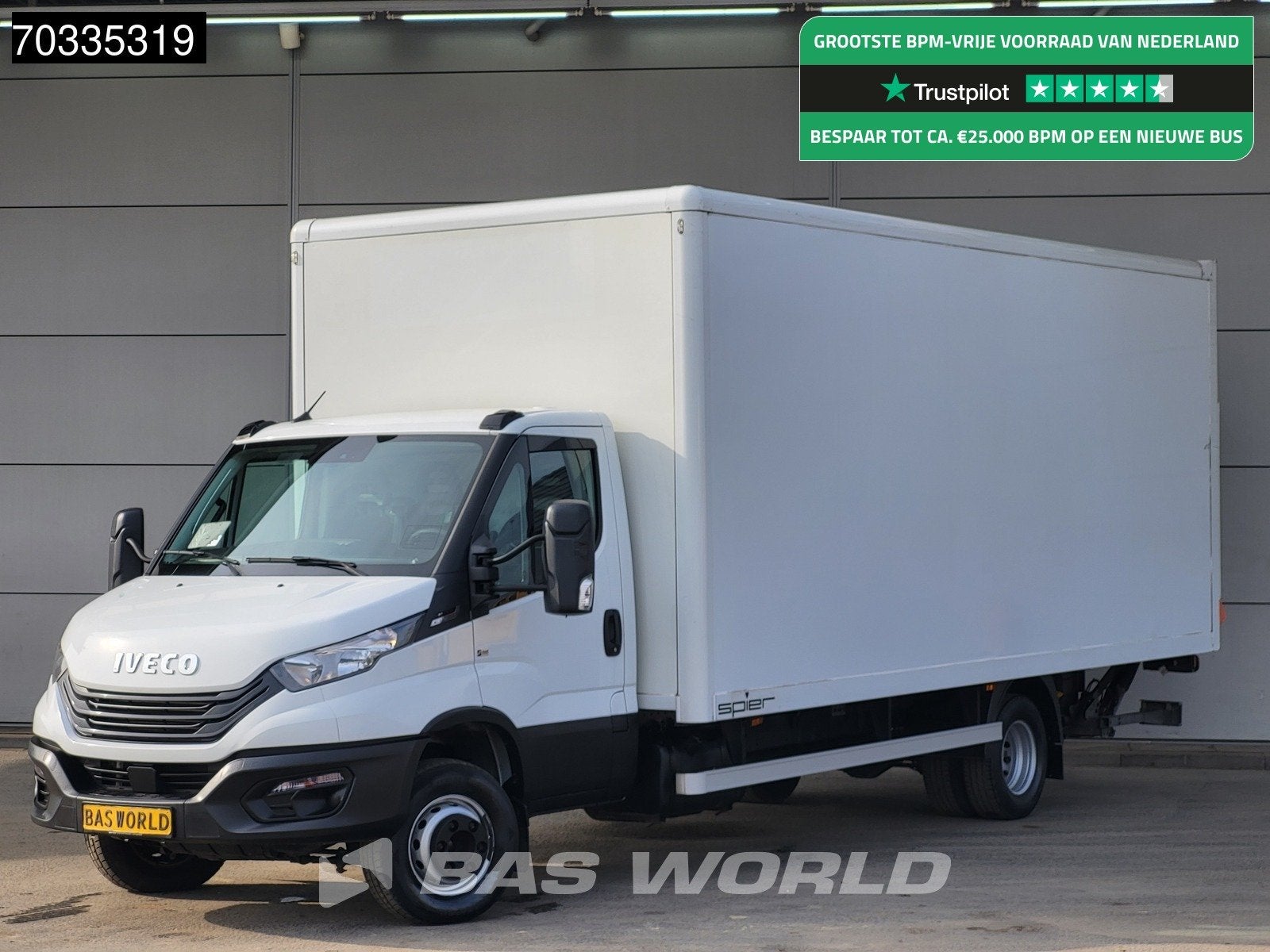 Iveco Daily 72C21 3.0L Automaat 1000KG Laadklep Luchtvering, Stof, Gebruikt, Euro 6, 4 cilinders