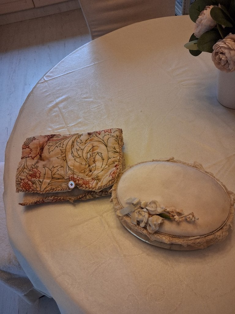 Antiek Pochette ,Zakdoek hoesje+Vintage Doopdoosje,VERKOCHT, Antiek en Kunst, Ophalen of Verzenden