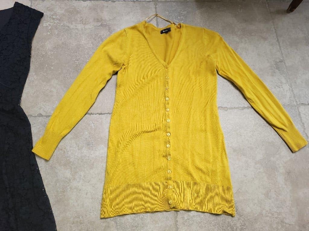 Mooie lange oker geel gilet mt 40, Taille 38/40 (M), Lola & Liza, Comme neuf, Jaune