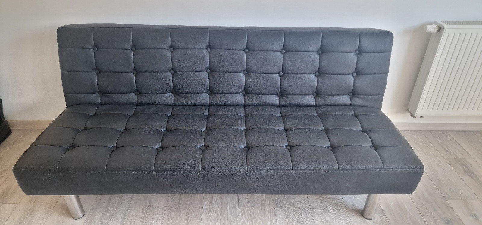 Canapé-lit clic-clac noir – Très bon état, Enlèvement, Noir, 90 cm