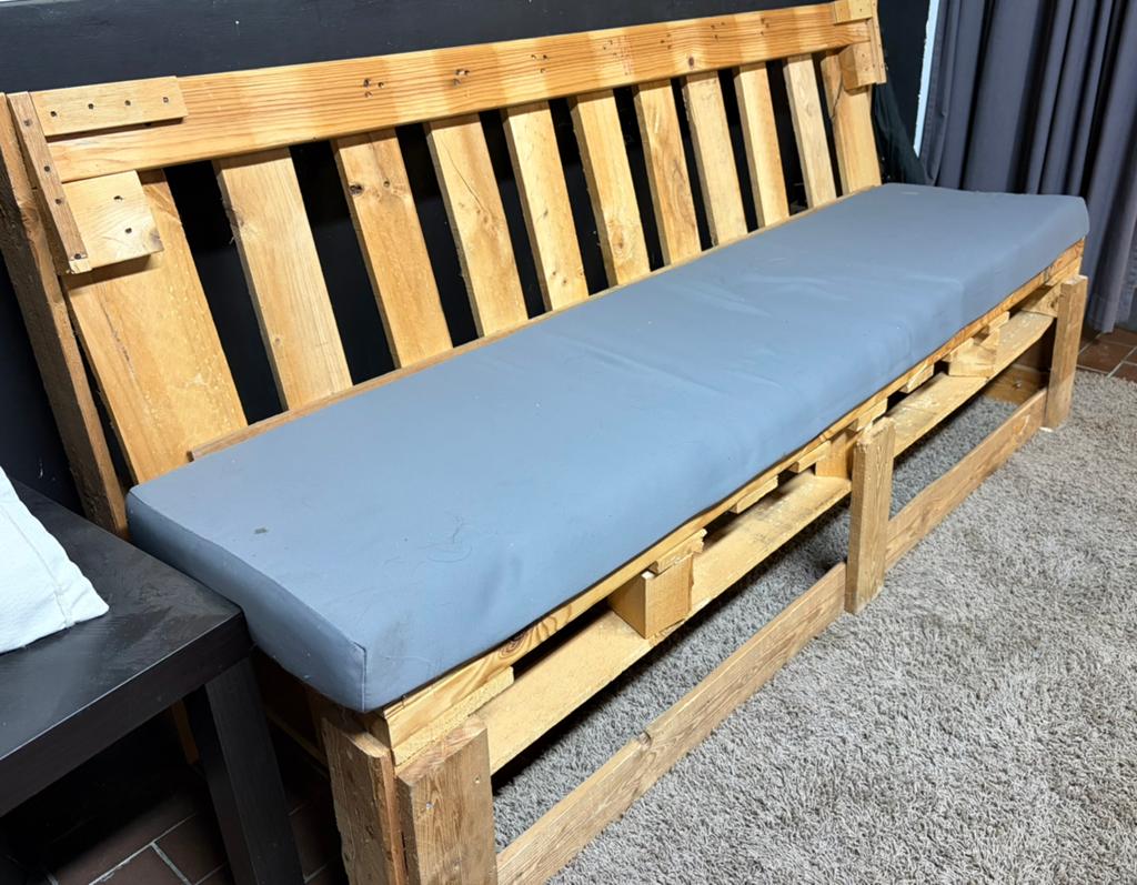 Divan banc de jardin en palette, Enlèvement, Comme neuf, Bois