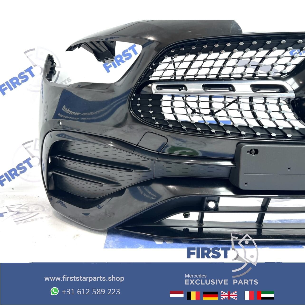 (W247) H247 GLA AMG LINE VOORBUMPER ZWART COMPLEET + DIAMOND, Utilisé, -, Avant, -