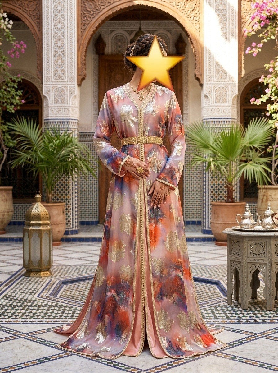 Marokkaanse kaftan traditioneel/Takchita., Kleding | Dames, Galajurk, Maat 42/44 (L), Ophalen of Verzenden, Zo goed als nieuw