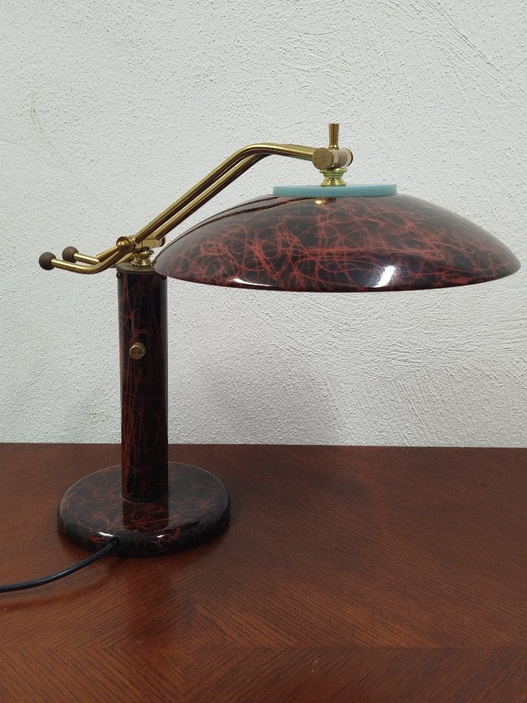 Vintage Postmoderne Halogeen Bureaulamp / UFO Lamp, Dimbaar, Bureaulamp, Gebruikt, Vintage