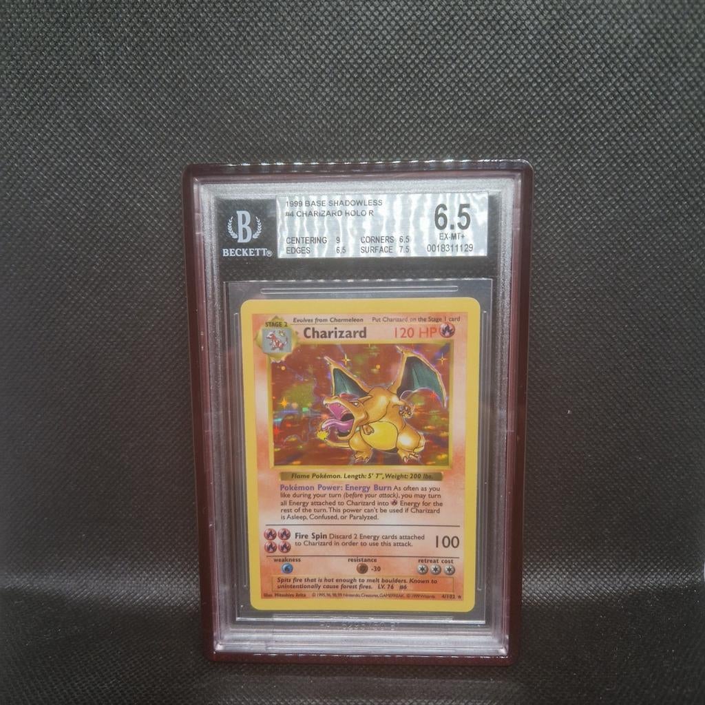 Charizard Holo Base Set Shadowless BGS 6.5, Ophalen of Verzenden
