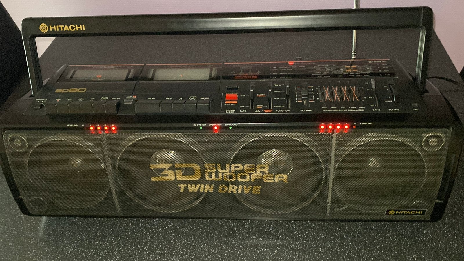 Hitachi TRK -3D80 super woofer, TV, Hi-fi & Vidéo, Enceintes, Enlèvement ou Envoi, Utilisé