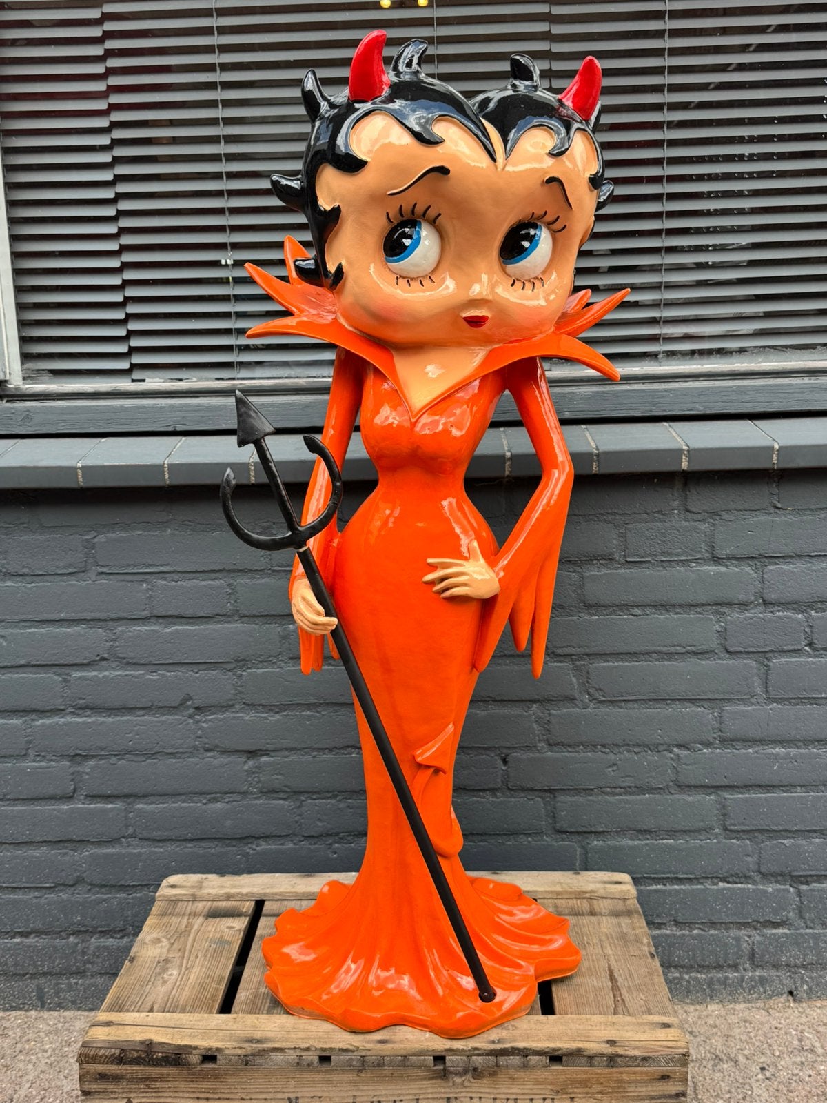 Groot Betty Boop beeld Duiveltje, Verzamelen, Beelden en Beeldjes, Ophalen, Gebruikt, Mens