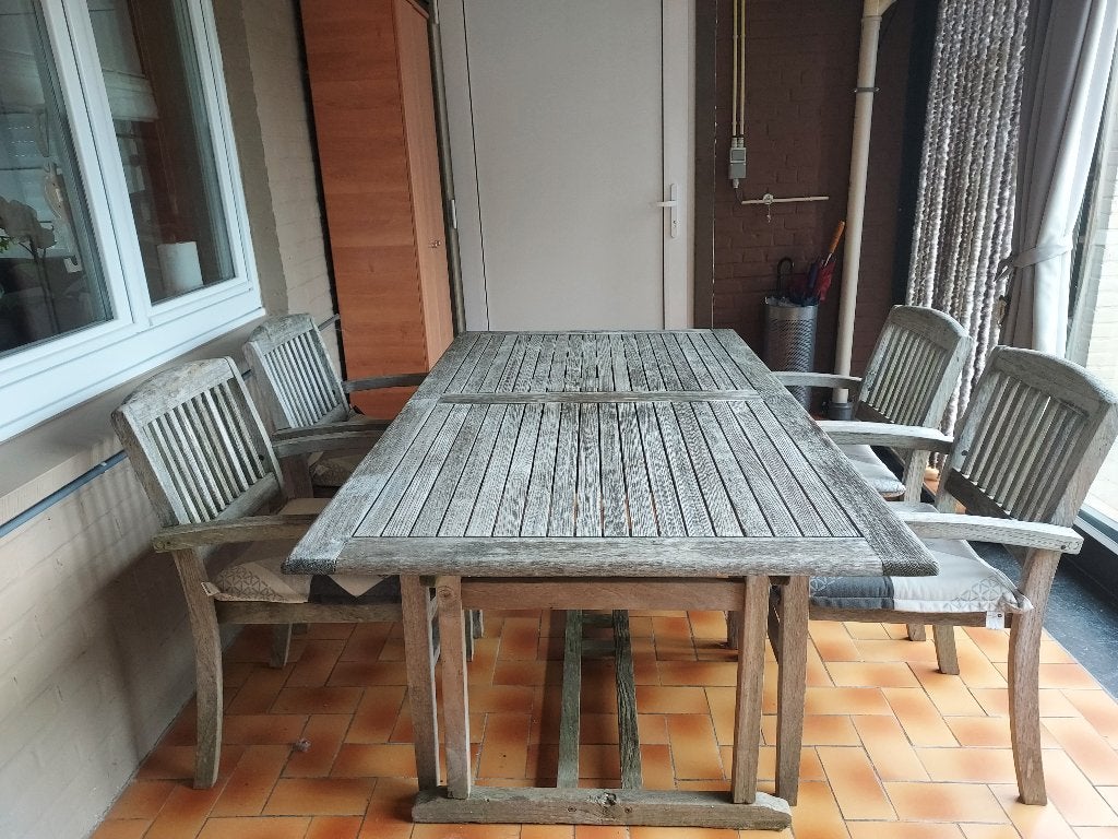 Tuintafel, Jardin & Terrasse, Tables de jardin, Enlèvement, Utilisé, Carré, Bois