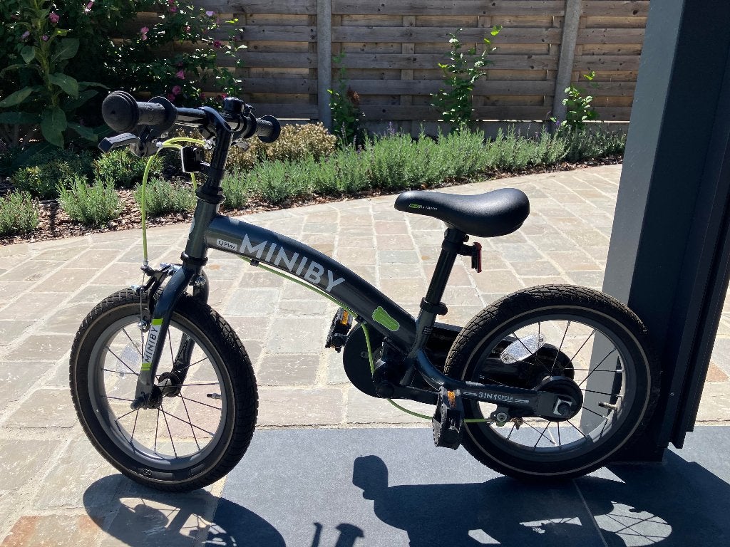 Kinderfiets Miniby 14-inch 3-in-1 (loop)fiets, Vélos & Vélomoteurs, Vélos | Vélos pour enfant, Q Play, Enlèvement, Utilisé, Moins de 16 pouces