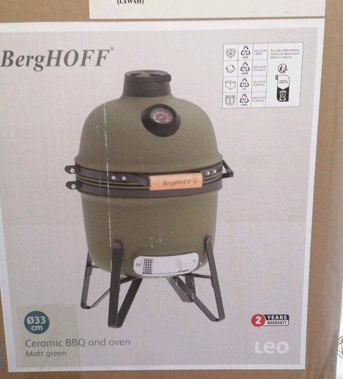 BergHOFF keramische bbq 33 cm splinternieuw, Tuin en Terras, Ophalen, Nieuw, Berghoff