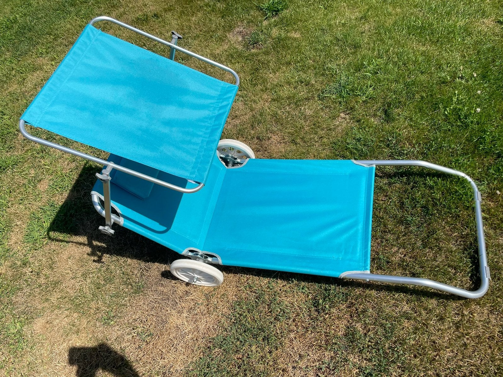 Opvouwbaar ligbed, Tuin en Terras, Ligbedden, Zo goed als nieuw, Aluminium, Verstelbaar, Ophalen
