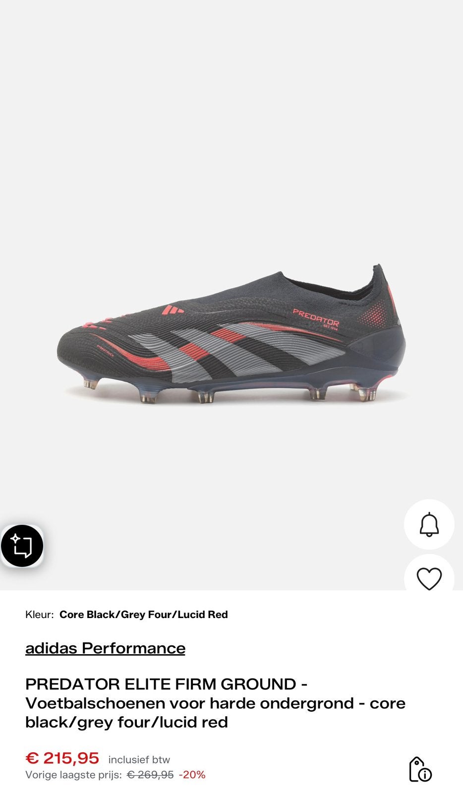 Voetbalschoenen adidas, Enlèvement, Comme neuf