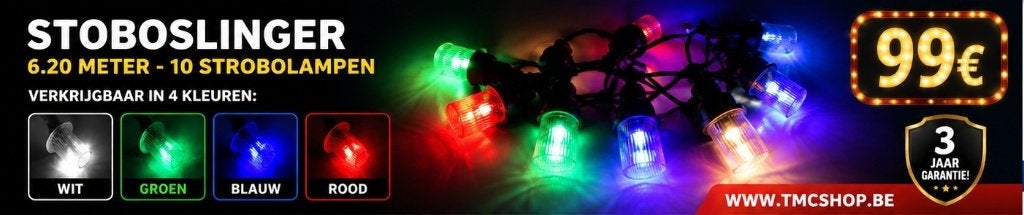 Nieuwe First Class Strobe Rope RED 6.20m, Ophalen of Verzenden, Nieuw, Licht, Geluidgestuurd