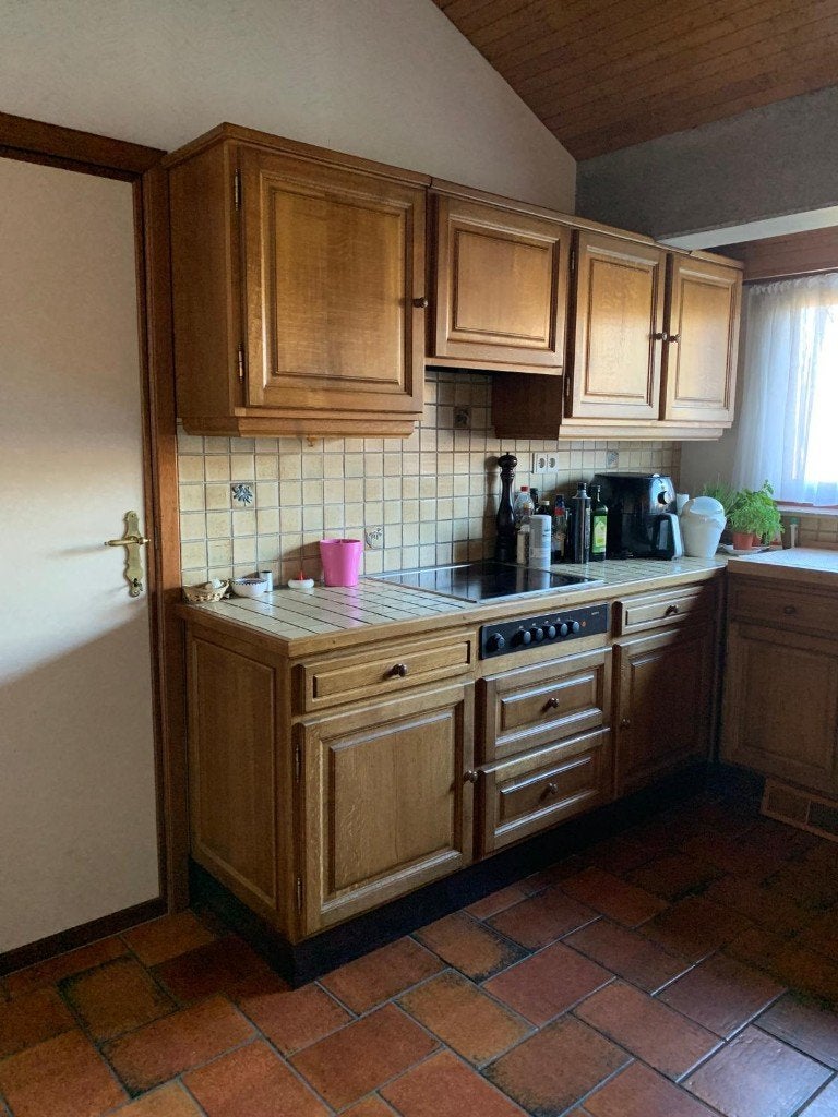 Cuisine en U en chêne, Maison & Meubles, Brun, Enlèvement, Utilisé, Cuisine en U
