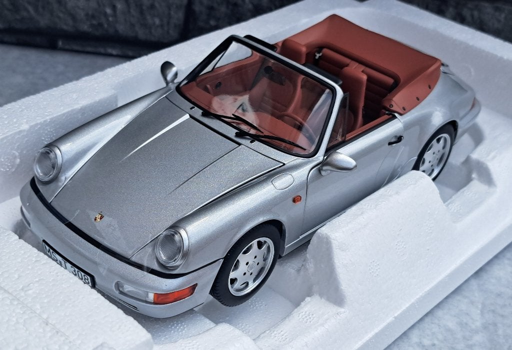 Porsche 911 Carrera 2 Cabriolet 1990 Argent 1/18ème, Hobby & Loisirs créatifs, Voitures miniatures | 1:18, Neuf, Enlèvement ou Envoi