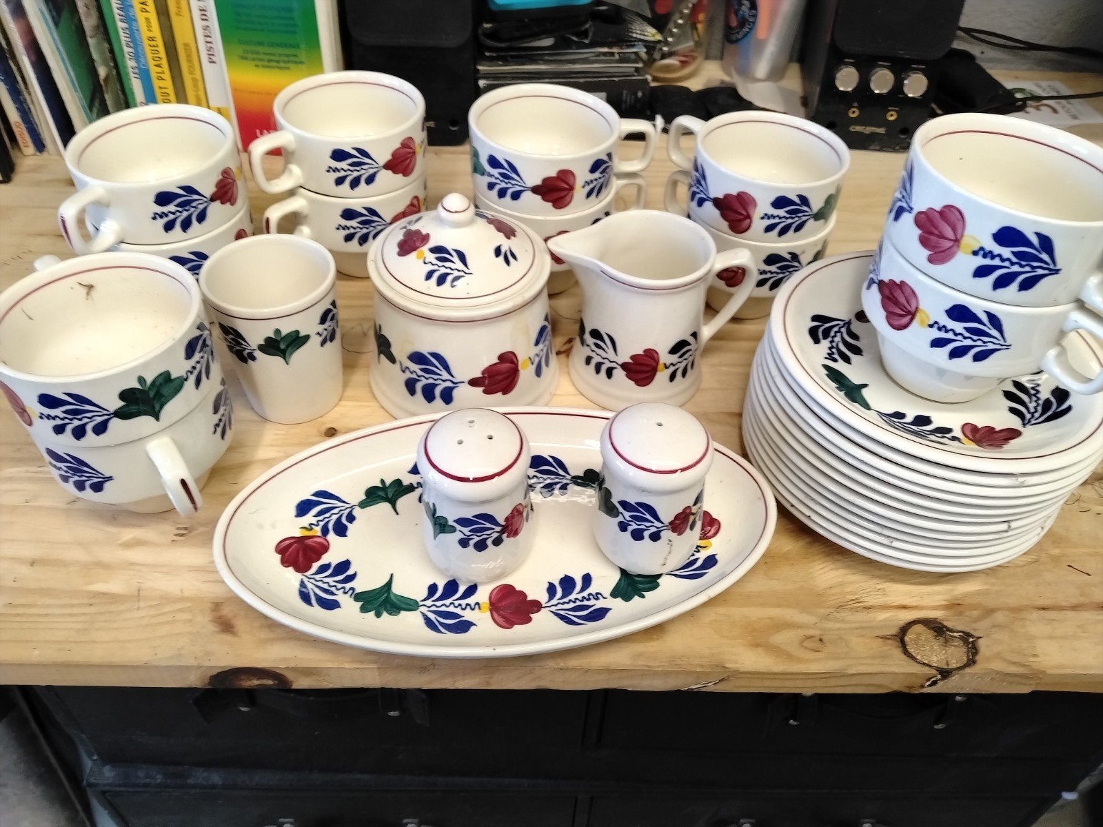 service a café 12 tasses boch, Antiek en Kunst, Ophalen of Verzenden