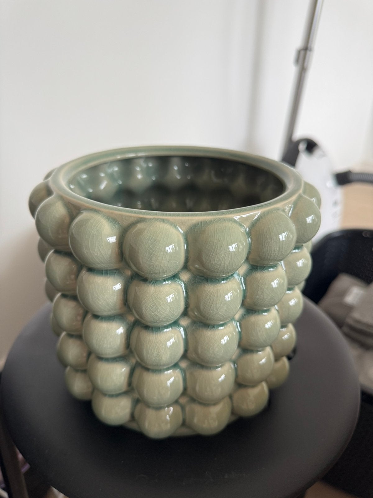 Bloempot groen H&M Home keramiek, Tuin en Terras, Ophalen, Nieuw