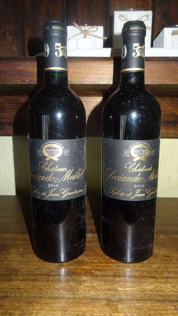 Sociando Mallet 2018 50ème millésime Top, Collections, Vins, Comme neuf, Vin rouge, France, Pleine, Enlèvement ou Envoi