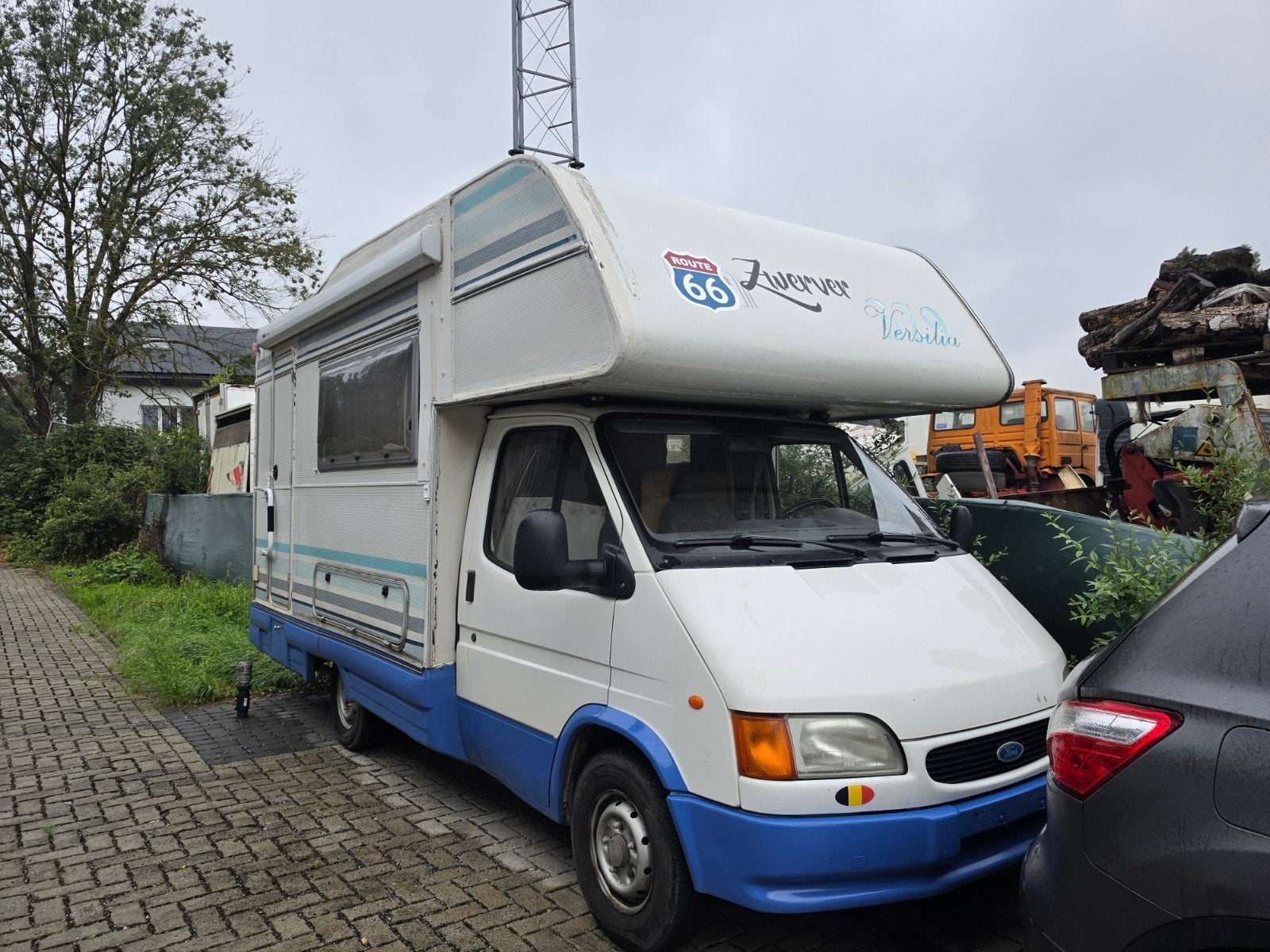 Ford Transit 2.5D 9pers. 5 slaap Rijbewijs B 160dkm Gekeurd, Caravans en Kamperen, Mobilhomes, Chemisch toilet, Standaard zit