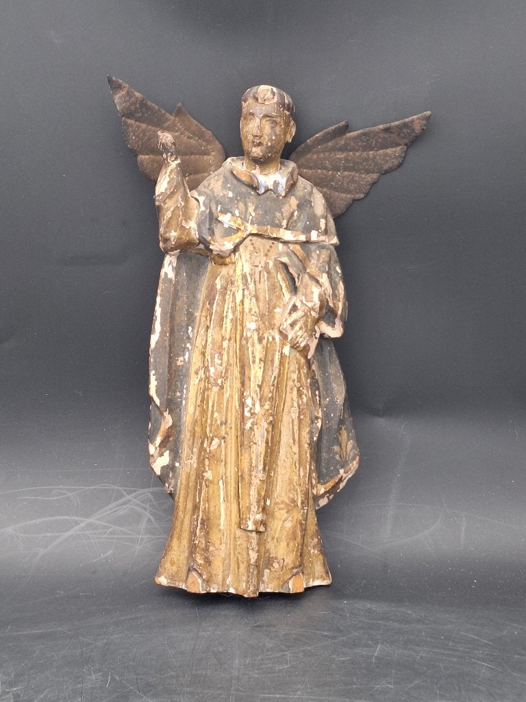 oude houten beeld van Saint Vincent Ferrer, 1800, Antiek en Kunst, Ophalen of Verzenden