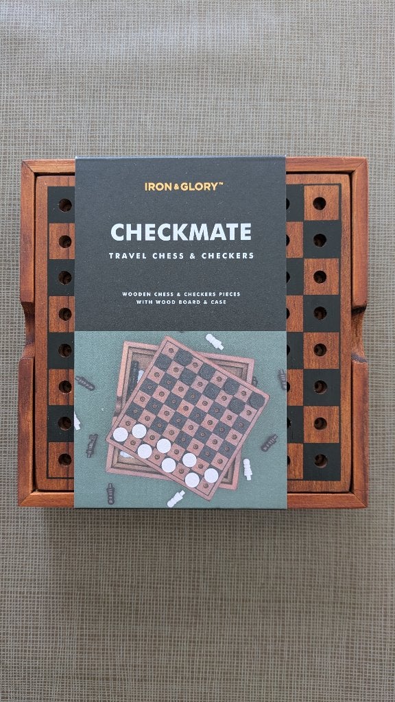 Schaak- en damspel reisformaat (uit hout), Een of twee spelers, Overig, Nieuw, Ophalen of Verzenden