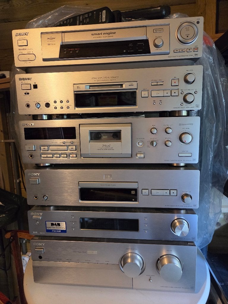 sony qs reeks versterker cassette minidisc tuner cd video, Audio, Tv en Foto, Versterkers en Ontvangers, Zo goed als nieuw, Sony