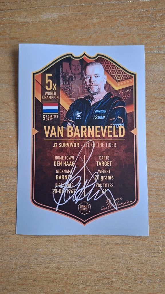 Photo signature (impression) ; Raymond van Barneveld # Darts, Enlèvement ou Envoi, Neuf, Autres types