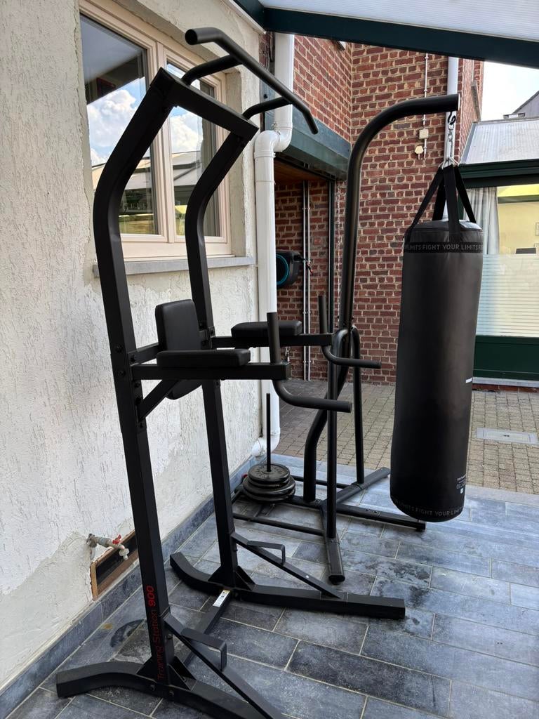 Multi optrekbaar + boksbal + statief + gewichten, Sport en Fitness, Ophalen, Zo goed als nieuw