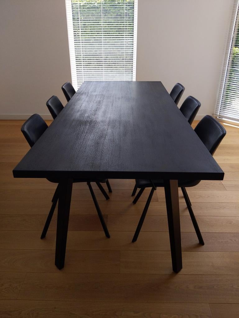 Eiken zwarte eettafel, Huis en Inrichting, Ophalen