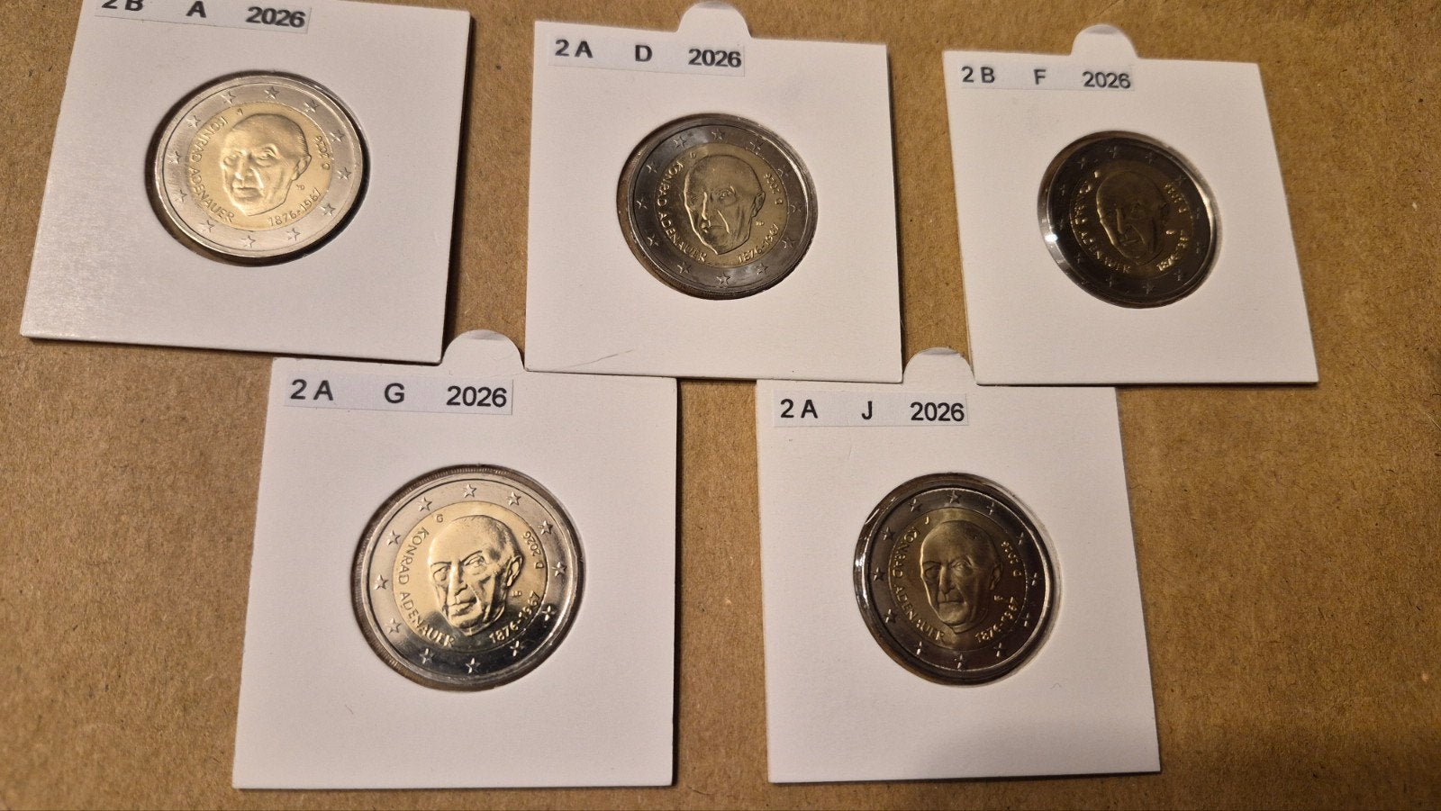 Volledige reeks 2€ herdenkingsmunten Konrad 2026 Duitsland, Timbres & Monnaies, Monnaies | Europe | Monnaies euro, Enlèvement